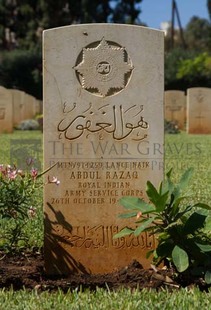 BEIRUT WAR CEMETERY - ABDUL RAZAQ, 